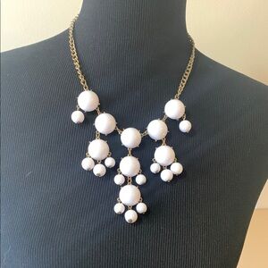 White & Gold Bubble Necklace